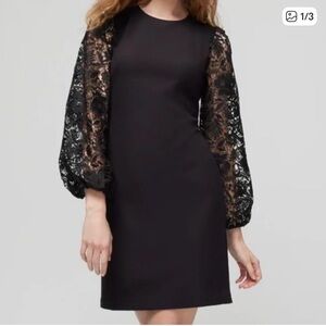 WHBM Lace Sleeve Shift Dress